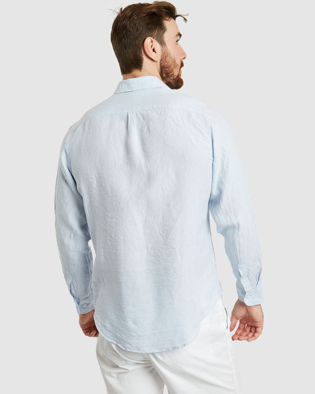 Tulum-Casual Sky Linen Shirt Long Sleeve