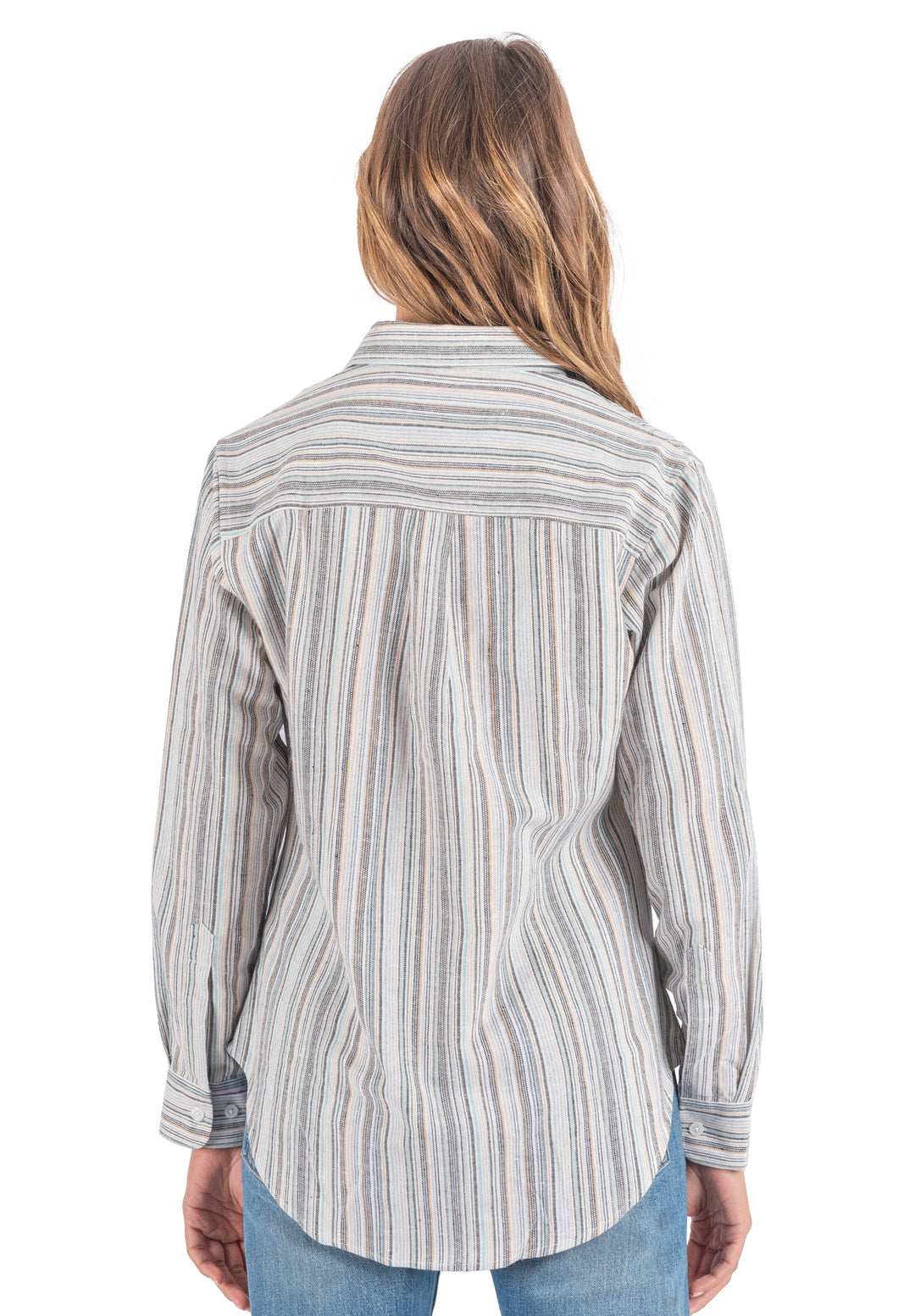 Iris Cold Stripes Relaxed Linen Shirt