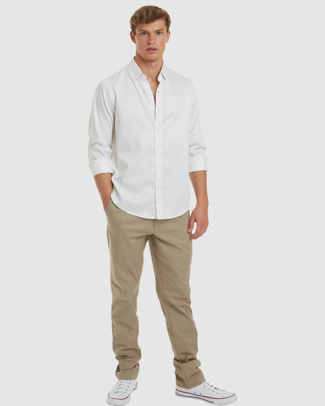 London-Slim Formal White Non Iron Cotton Shirt
