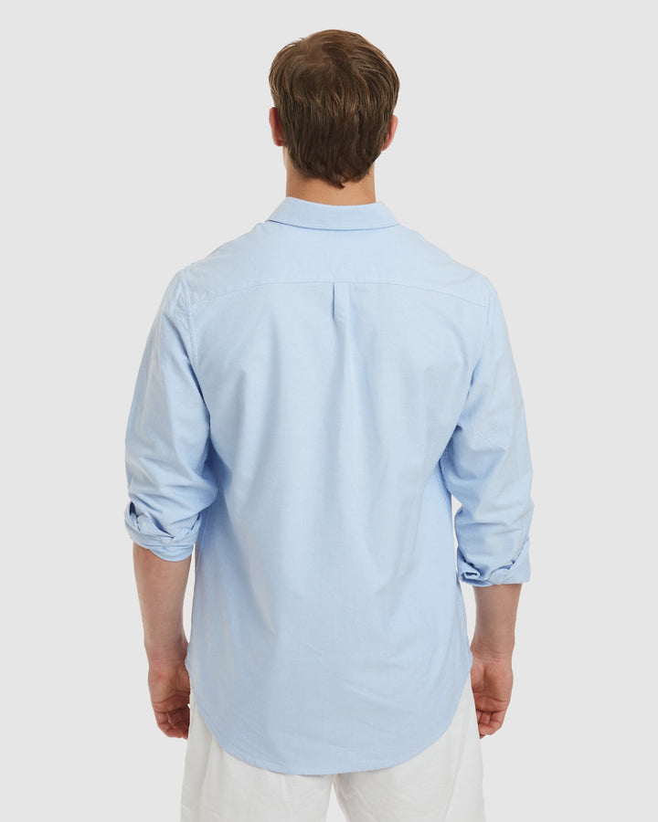 Oxford-Casual Blue Cotton Shirt