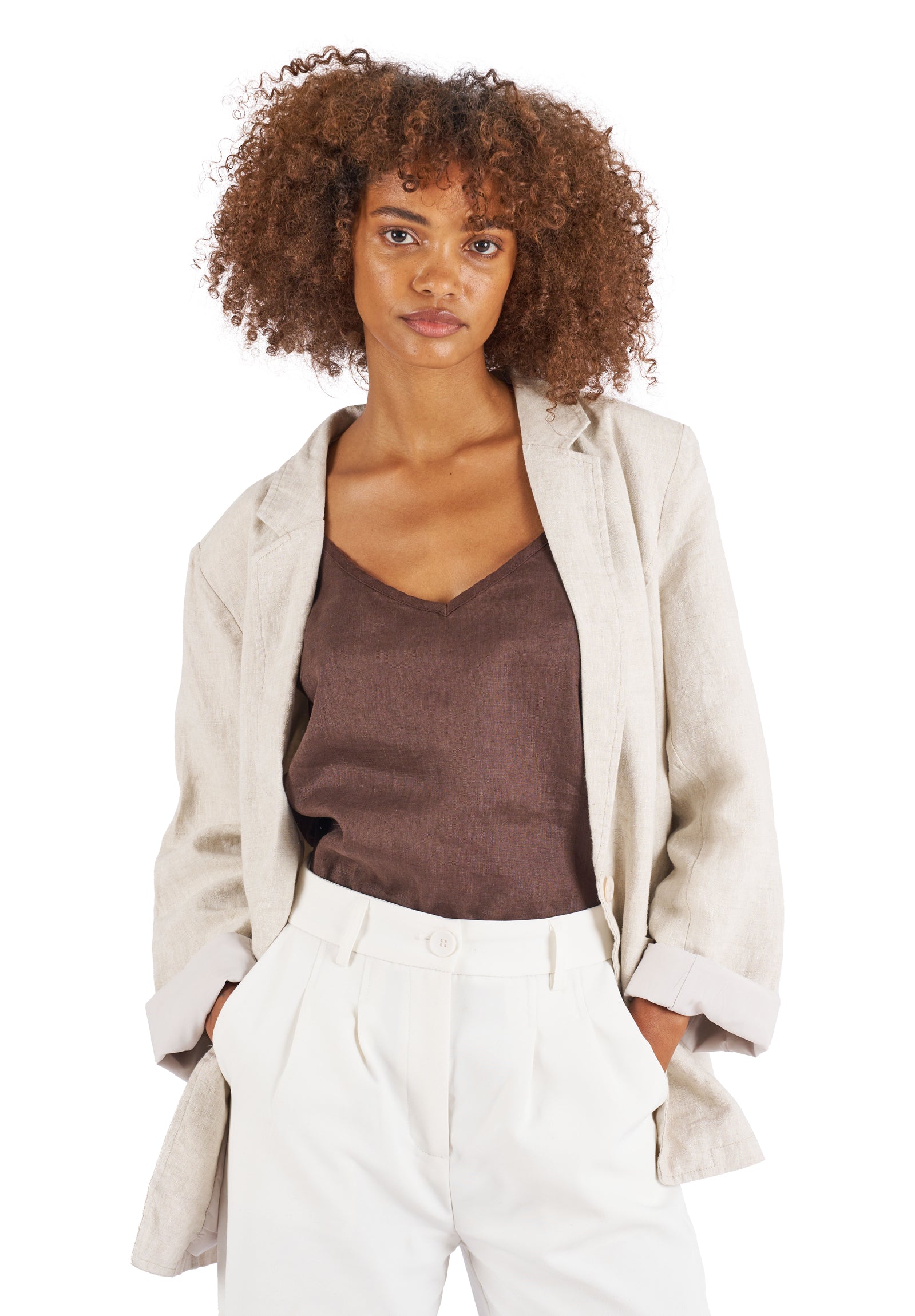 Aura Lace White, Sleeveless Broderie Anglaise Shirt – camixa.com