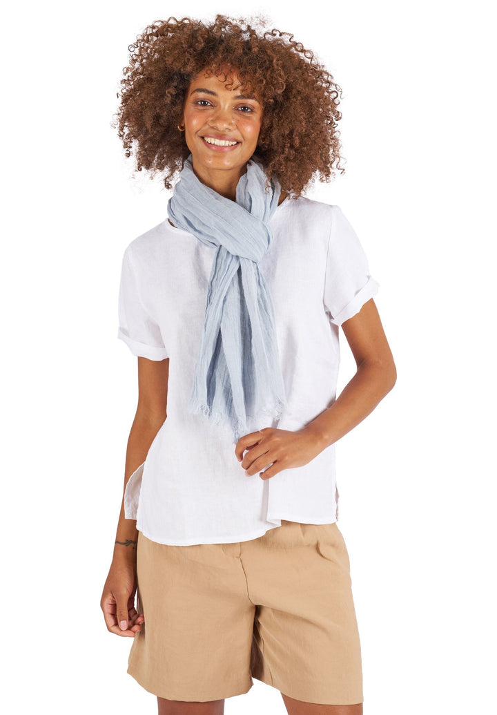 French Linen Crinkled Scarf