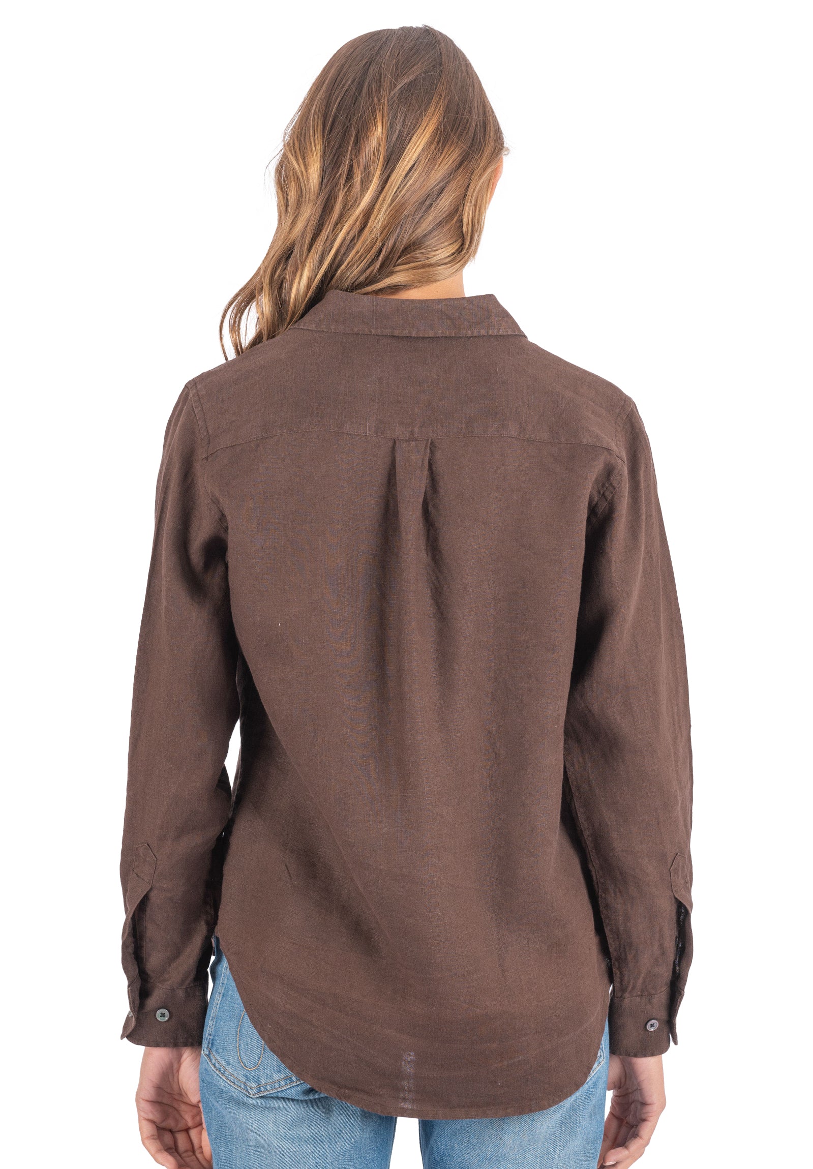 Iris Coffee Classic Fit Linen Shirt – camixa.com