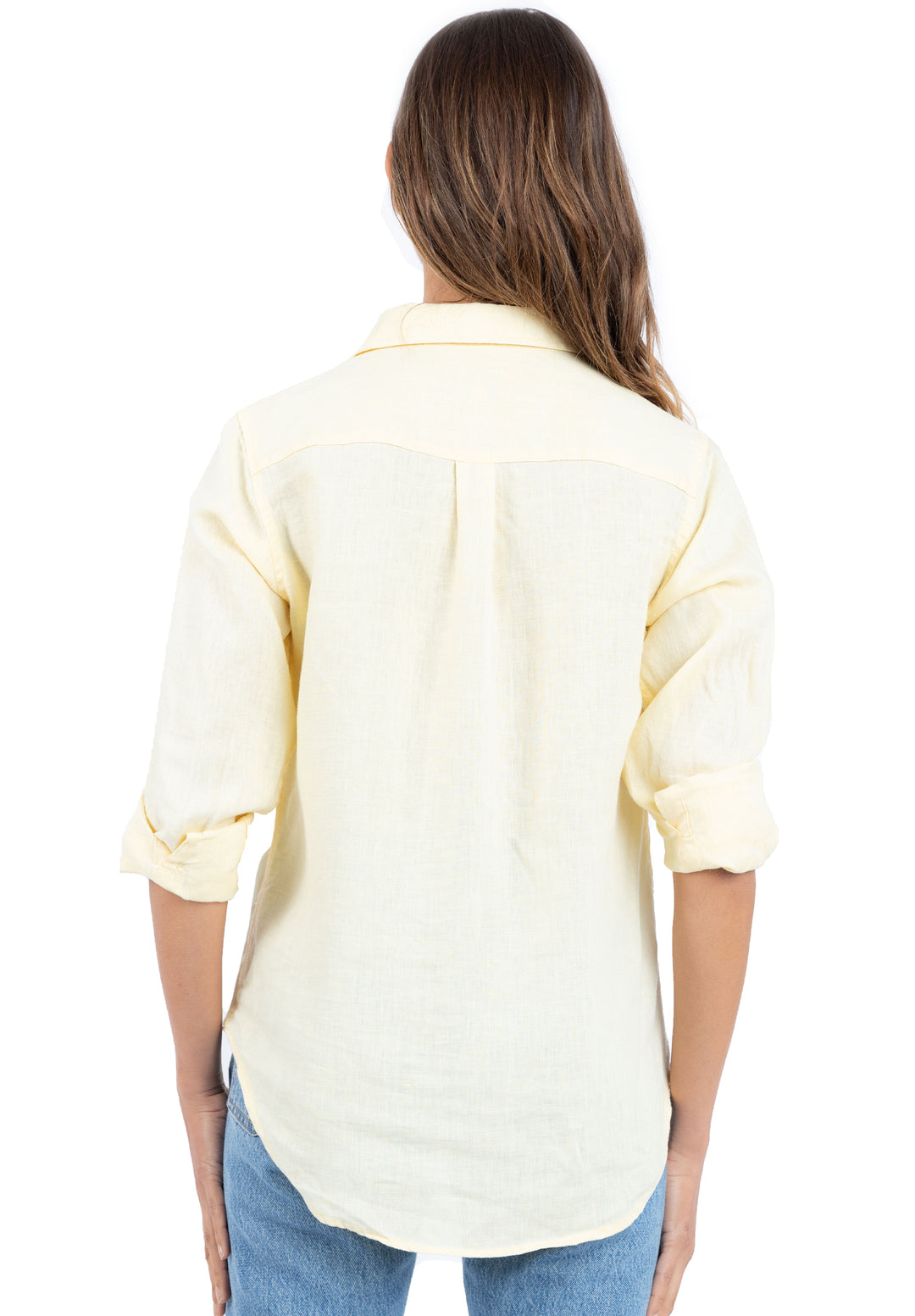 Lete-Linen Vanilla Relaxed Linen Shirt With Pockets