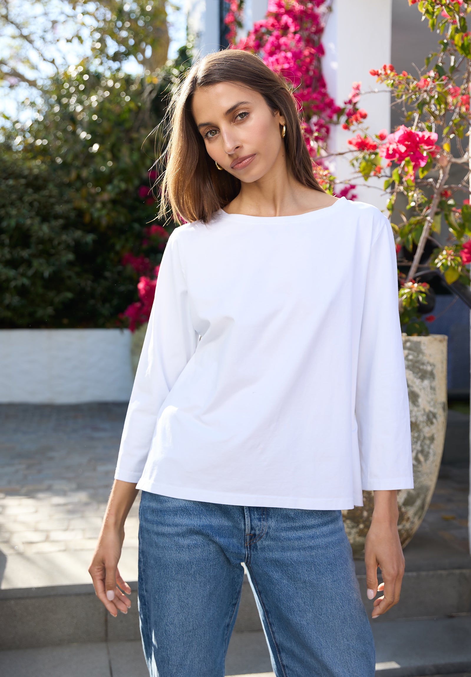 Marina White - Long Sleeve T-Shirt – camixa.com