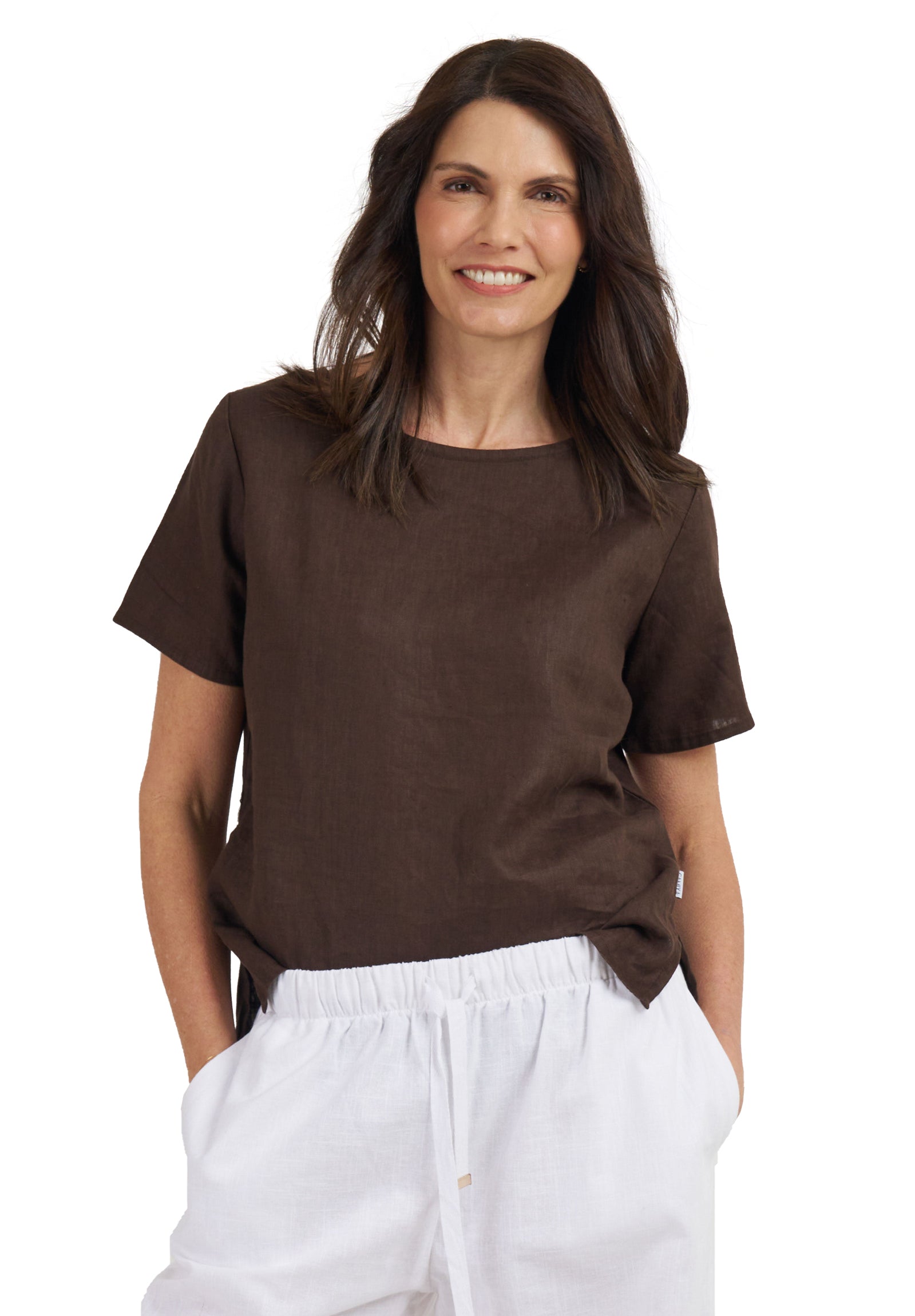 【Moco 】MEDI LLICA WHT NS TEE MO&Co. Women's Front Logo Cotton T-shirt