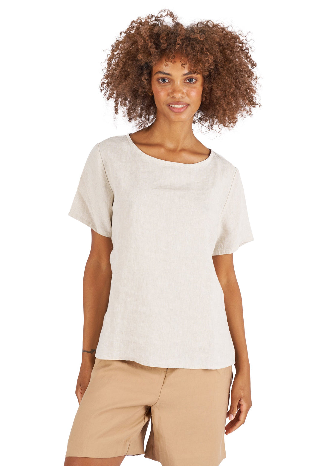 Teena-Linen Natural Linen T-Shirt