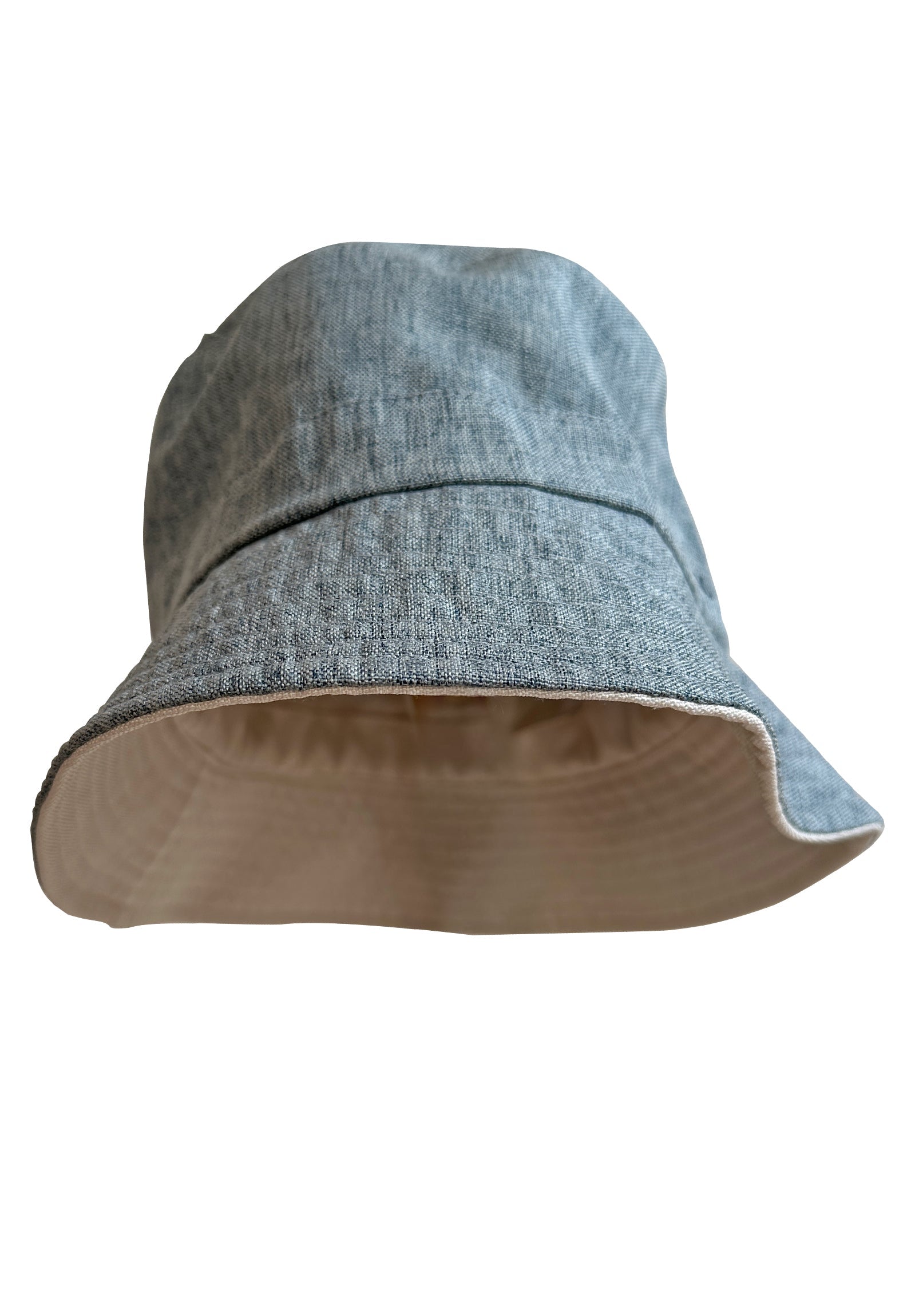 Beckie Bucket Hat in Pure French Linen - reversible two colours