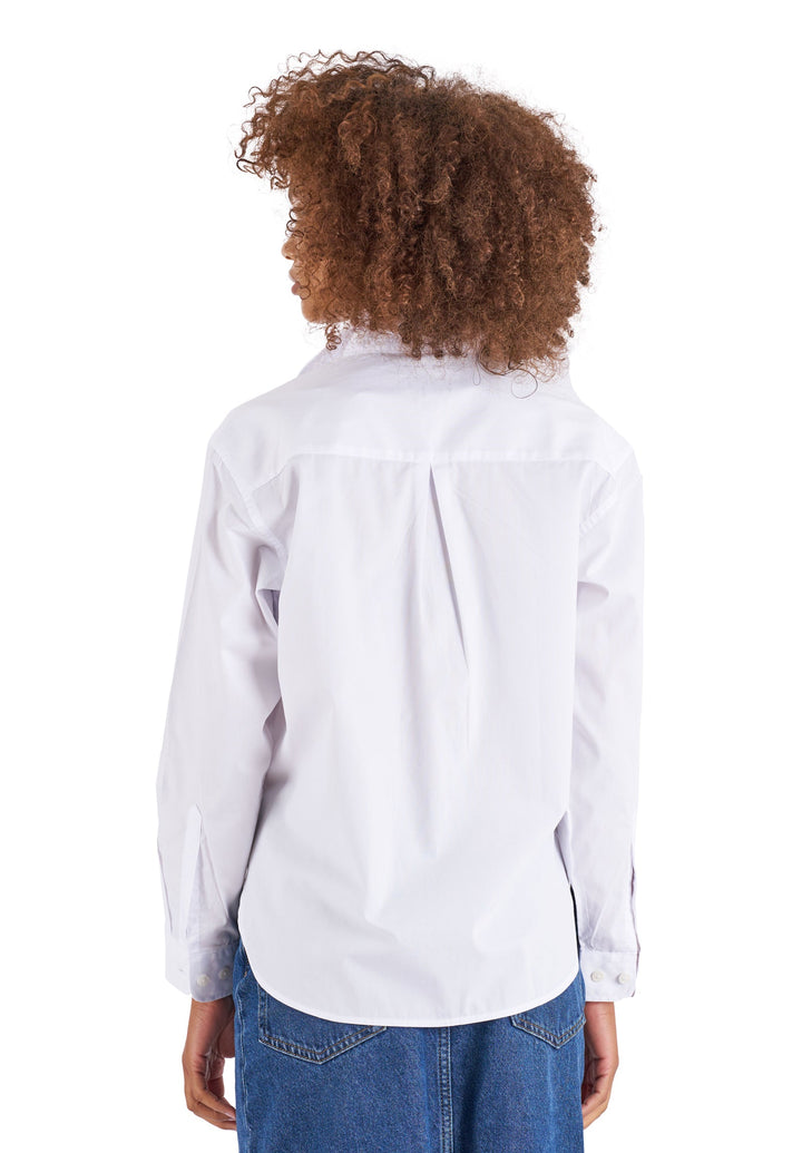 Rita White Cotton Boxy Shirt