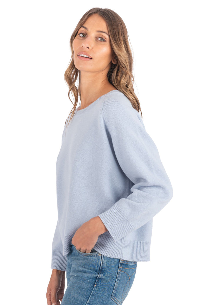 Cristina Ice Blue Pure Merino Wool Sweater