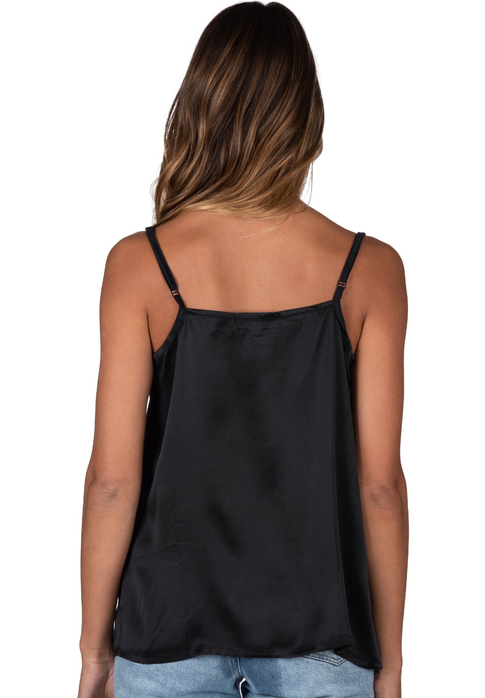 Black silk on sale camisole top