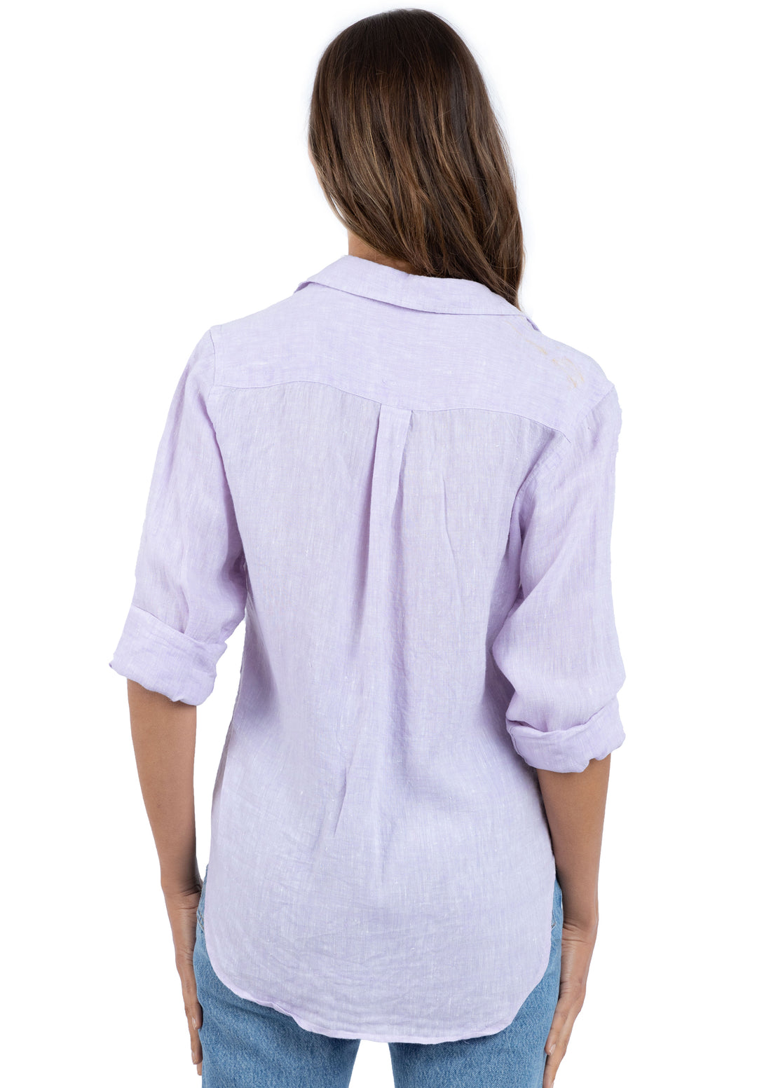 Iris Lilac, Relaxed Linen Shirt