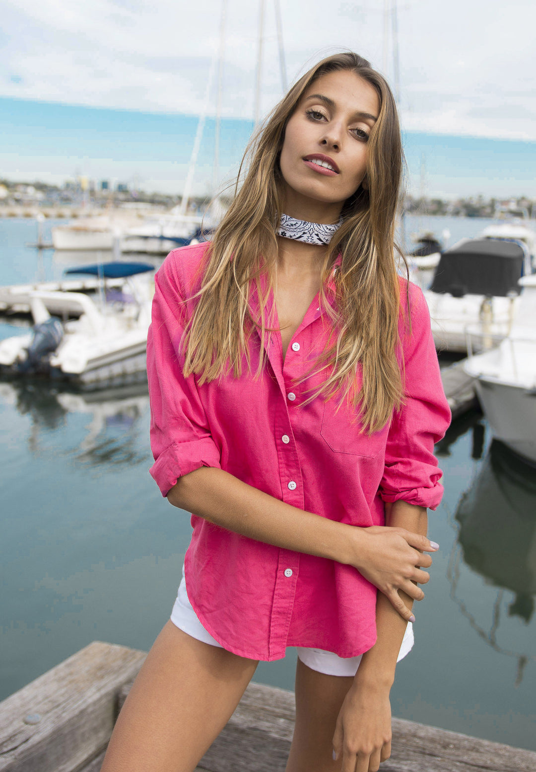 Iris Fuchsia Pink Classic Fit Linen Shirt Iris Fuchsia Pink Classic Fit Linen Shirt
