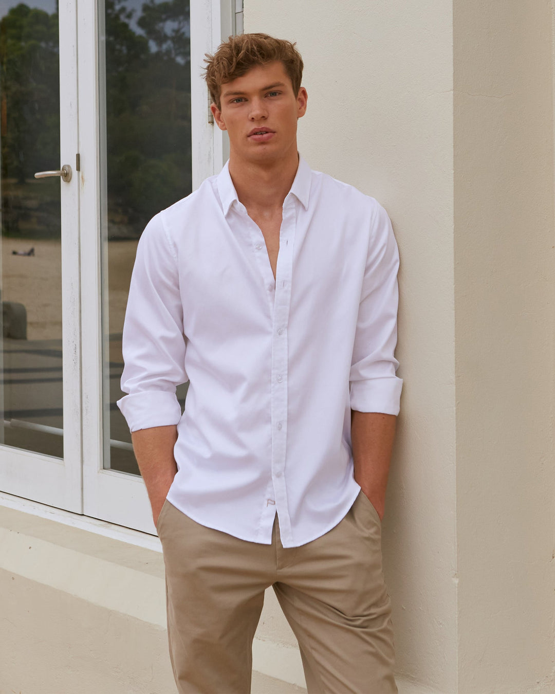 White Shirt With Khakis London-Slim Formal White Non Iron Cotton Shirt White Shirt With Khakis London-Slim Formal White Non Iron Cotton Shirt