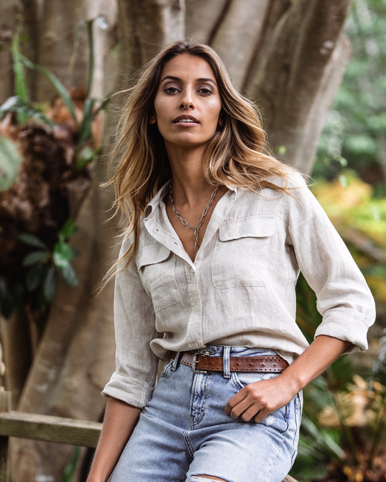 Lete-Linen Natural Classic Linen Shirt With Pockets – camixa.com