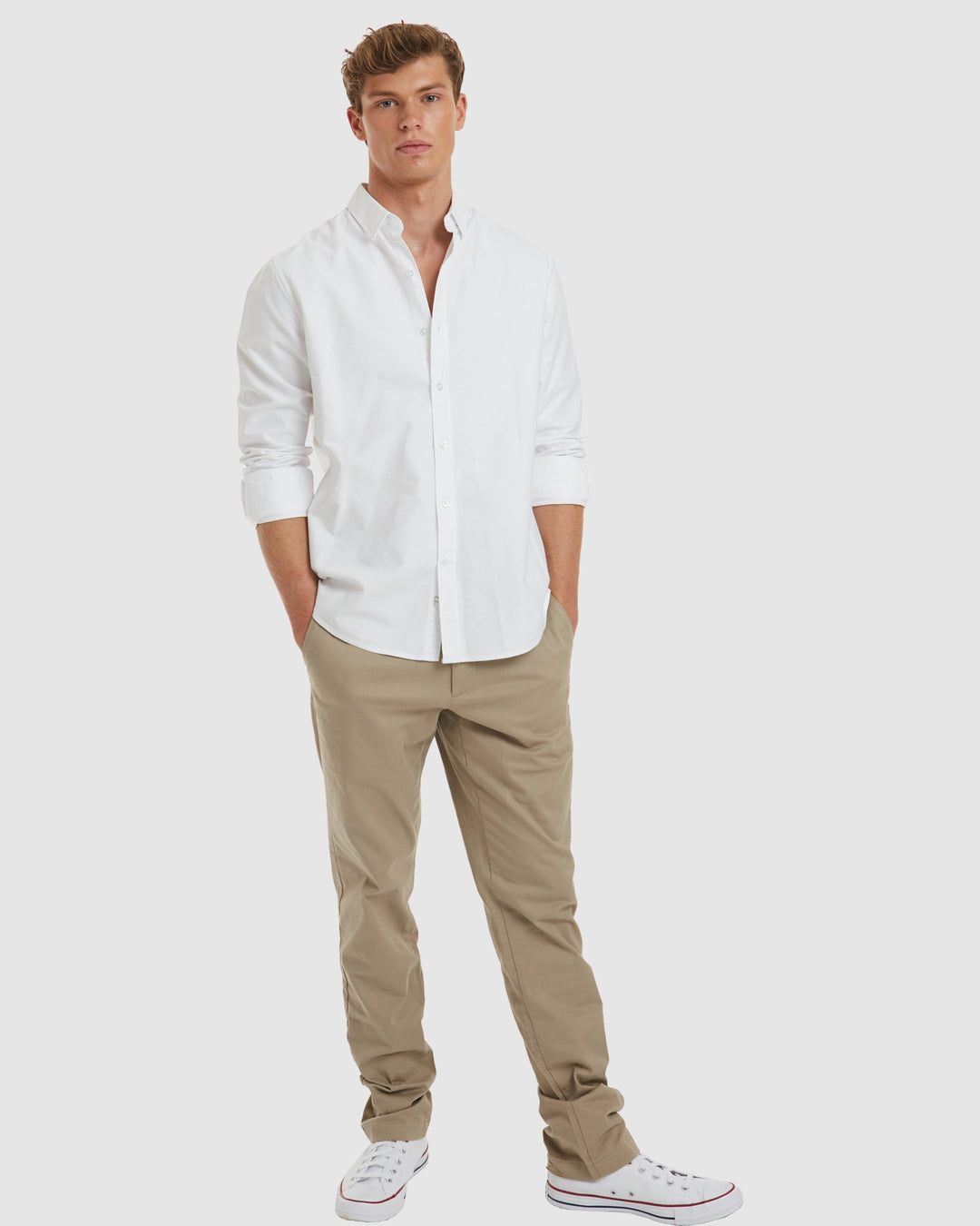 Oxford-Slim White Cotton Shirt camixa.com Oxford-Slim White Cotton Shirt camixa.com