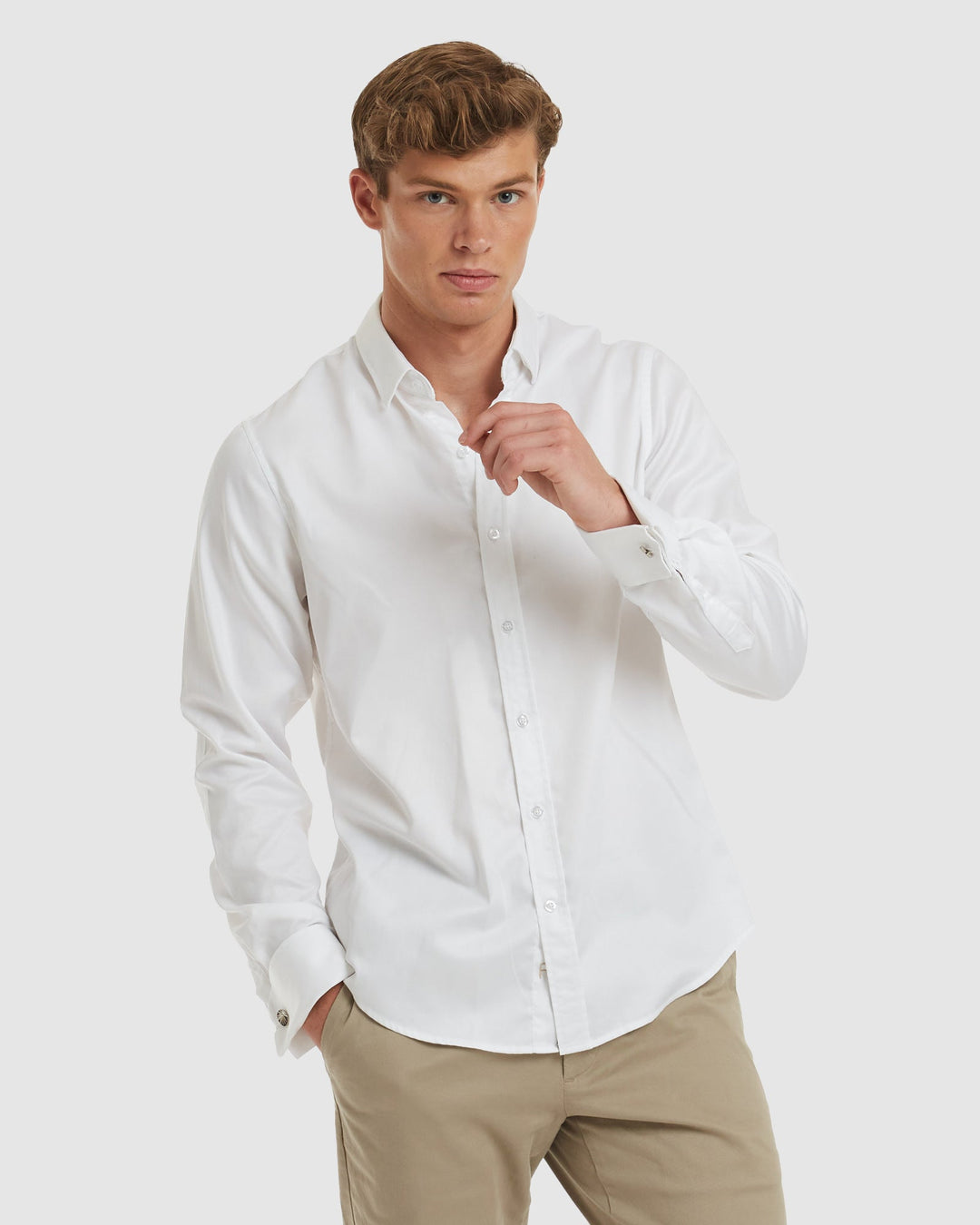 Paris-Casual Formal White Non Iron Cotton Shirt with French Cuffs camixa.com Paris-Casual Formal White Non Iron Cotton Shirt with French Cuffs camixa.com