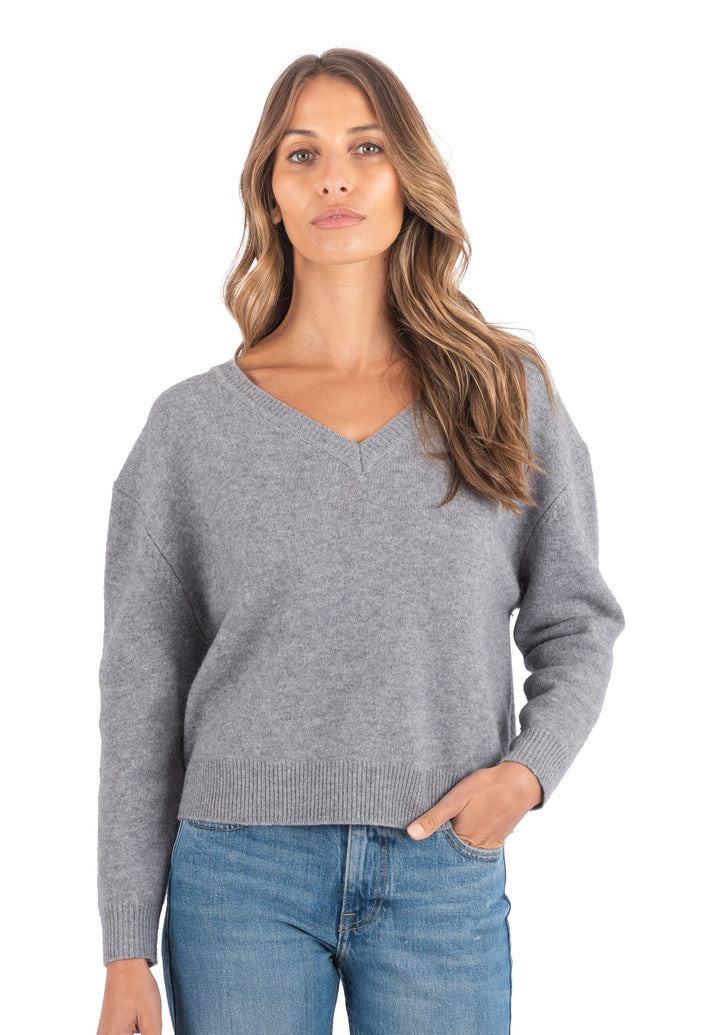 Viola Dark Grey Pure Merino Wool Sweater